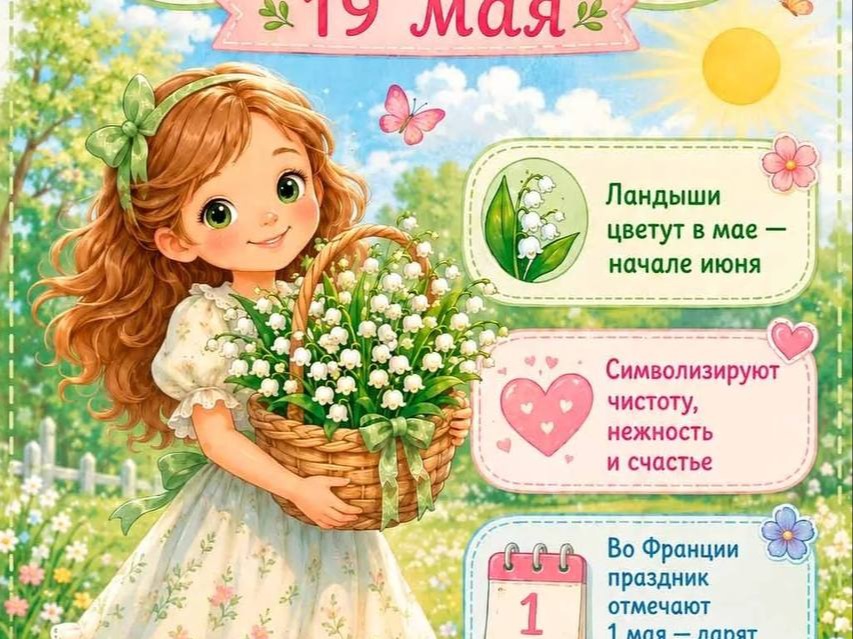 День ландыша отмечается в России 19 мая. .