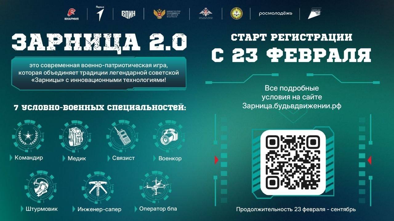 «Зарница 2.0» ждет вашего ребенка!.